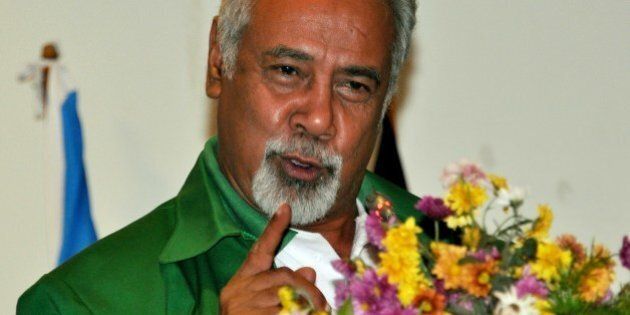 East Timor Prime Minister Xanana Gusmao delivers an address before the National Congress of East Timor's Reconstruction (CNRT) political party assembly in Dili on August 3, 2014. Recent news reports indicated Gusmao, 67, a former guerrilla leader in the 24-year resistance against Indonesian occupation until East Timor gained its independence in 2002, intends to retire from public office this year having served as the nation's first president since its independence. AFP PHOTO / VALENTINO DE SOUSA (Photo credit should read VALENTINO DE SOUSA/AFP/Getty Images)