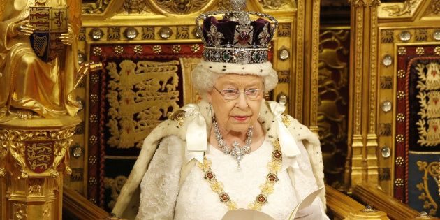 Queen Elizabeth II delivers the Queen's Speech during the State Opening of Parliament, in the House of Lords at the Palace of Westminster in London.
