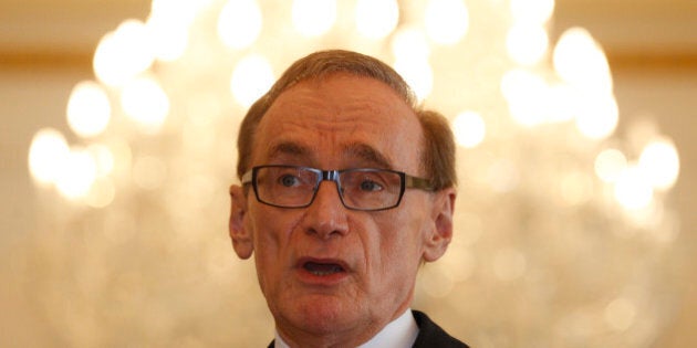 Australian Foreign Minister Bob Carr speaks during a press conference following a special conference on Irregular Movement of Persons, in Jakarta, Indonesia, Tuesday, Aug 20, 2013. (AP Photo/Achmad Ibrahim)