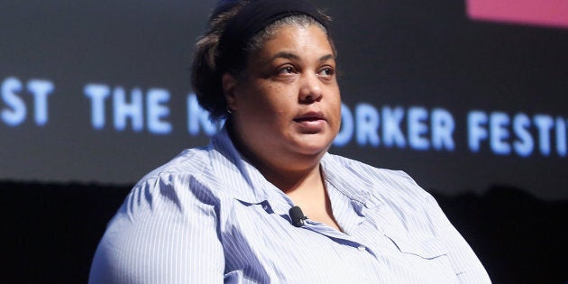 NEW YORK, NY - OCTOBER 04: (L-R) The New Yorker staff writer Jill Lepore, writer Roxane Gay, and professor of history at Northwestern University Geraldo Cadava speak onstage at The Hillary Question during The New Yorker Festival 2015 at SVA Theater on October 4, 2015 in New York City. (Photo by Thos Robinson/Getty Images for The New Yorker)