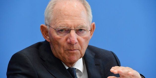 German Finance Minister Wolfgang Schäuble attends a press conference on the German budget plan for 2017 in Berlin, on July 6, 2016. / AFP / John MACDOUGALL (Photo credit should read JOHN MACDOUGALL/AFP/Getty Images)