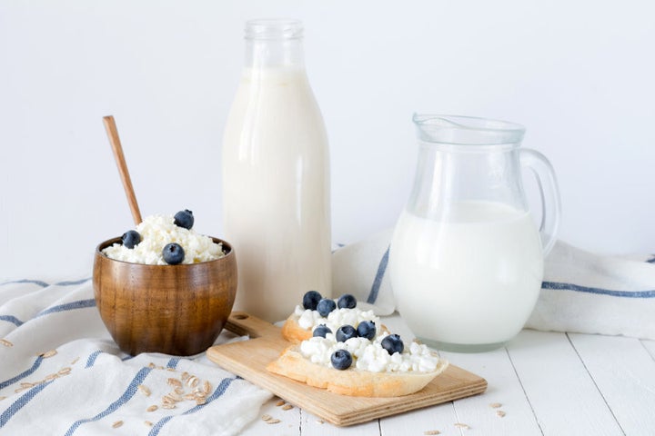 Dairy products provide a healthy dose of both calcium and B12.