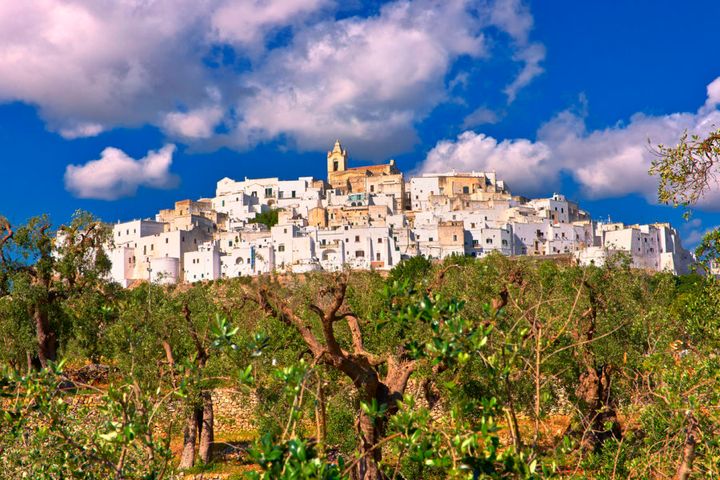Ostuni, near Brindisi. A great place to drink wine.