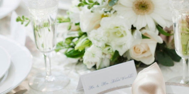 Wedding table setting, studio shot