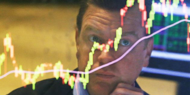 Specialist Michael O'Mara works on the floor of the New York Stock Exchange, Tuesday, Aug. 25, 2015. U.S. stocks jumped at the open after China's central bank cut interest rates to support its economy. (AP Photo/Richard Drew)