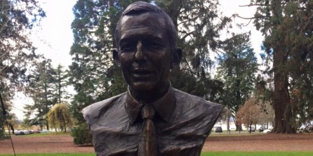 Abbott's bust, in Ballarat, has been targeted several times.