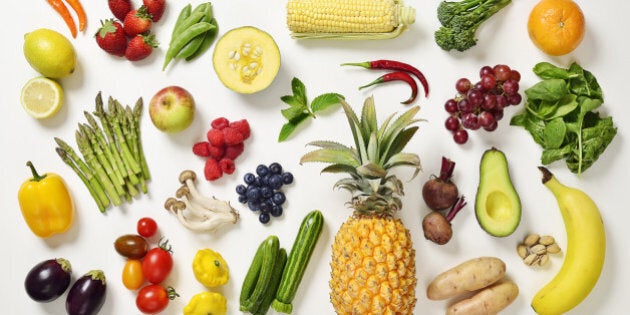 Selection of fruit and vegetables