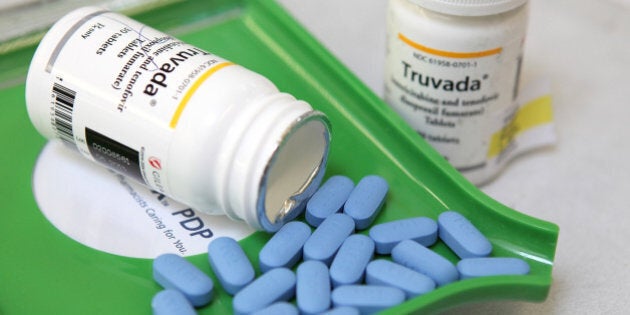 SAN ANSELMO, CA - NOVEMBER 23: Bottles of antiretroviral drug Truvada are displayed at Jack's Pharmacy on November 23, 2010 in San Anselmo, California. A study published by the New England Journal of Medicine showed that men who took the daily antiretroviral pill Truvada significantly reduced their risk of contracting HIV. (Photo Illustration by Justin Sullivan/Getty Images)