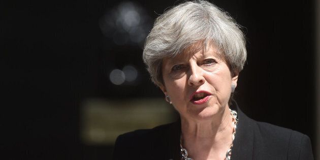 Prime Minister Theresa May speaking in Downing Street after a COBRA meeting following an incident in Finsbury Park, north London, where one man has died, eight people taken to hospital and a person arrested after a van struck pedestrians.