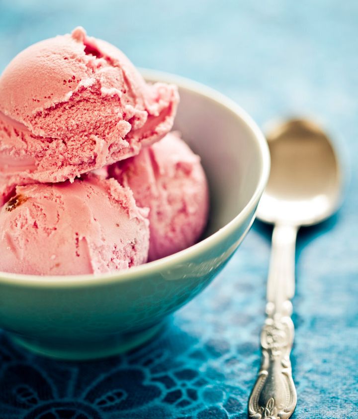 Delicious strawberry ice cream, the best example (and dessert).
