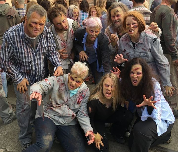 Hanging out with our zombie brethren was one of the day's highlights.