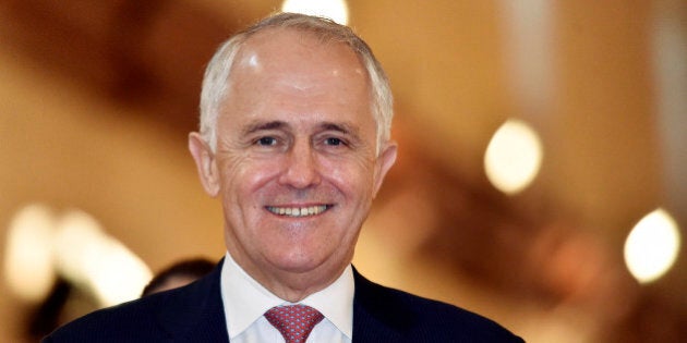 VALLETTA, MALTA - NOVEMBER 27: Australian Prime Minister Malcolm Turnbull arrives for the opening ceremony of the Commonwealth Heads of Government Meeting (CHOGM) at the Mediterranean Conference Centre on November 27, 2015 near Valletta, Malta. The biennial summit meeting of Commonwealth nations is attended by Queen Elizabeth II, Head of the Commonwealth, along with The Duke of Edinburgh, Prince of Wales and Duchess of Cornwall. (Photo by Toby Melville - Pool /Getty Images)