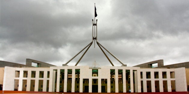 ArchitectureVisitors experience the magnificent architecture and design of the building such as the 81-metre high flagmast, which is one of the world's largest stainless steel structures and is recognised as a national icon.Opened 9 May 1988 by Her Majesty Queen Elizabeth II, Parliament House is the home of Australia's Federal Parliament and one of the world's most acclaimed buildings.Designed by Mitchell/Giurgola and Thorp architects, following a design competition that attracted 329 entries from 28 countries, it is one of the largest buildings in the southern hemisphere.Parliament House welcomes around 1 million visitors from Australia and overseas each year, making it one of Canberra's most popular attractions.FeaturesThe Forecourt Mosaic is based on a Central Desert dot-style painting by Michael Nelson Tjakamarra, a leading Aboriginal artist from the Papunya community of the Northern Territory. The mosaic is made up of approximately 90,000 hand-guillotined granite pieces in seven different colours and represents a Possum and Wallaby Dreaming.Mosaic forecourt at Parliament HouseThe marquetry panels panels in the main Foyer are inlaid with designs of Australian flora. The 20 panels were designed by Adelaide artist Tony Bishop and fabricated with Sydney craftsman Michael Retter. Some panels feature traditional Aboriginal food sources and others feature botanical specimens documented by Sir Joseph Banks when he landed on the East Coast of Australia with Captain Cook in 1770. The Great Hall Tapestry is based on a painting by Australian artist Arthur Boyd, AC, OBE. It features a eucalyptus forest in the Shoalhaven area of New South Wales. Measuring 20 x 9 metres, it is one of the largest tapestries in the world. A team of 13 weavers from the Victorian Tapestry Workshop took just two and a half years to complete the work.The Embroidery was a Bicentennial gift to the nation from the Embroiders' Guilds of Australia. Adelaide artist Kay Lawrence designed the work, which then took over 500 members of the Embroiders' Guilds of Australia more than 12,000 hours to stitch. It is made from cotton, linen and wool, with some synthetic fibre.Static displays in the Members' Hall include some of Australia's most important historical documents such as the original Commonwealth of Australia Constitution Act 1900 (UK) and one of only four surviving 1297 issues of Magna Carta.The Tom Roberts' Painting hanging in the foyer of the Main Committee Room shows the opening of the first Australian Parliament, in Melbourne's Exhibition Building on 9 May 1901, by the Duke of Cornwall and York.Red Ochre Cove, a dramatic painting by Canberra artist Mandy Martin, can be found in the Main Committee Room.The roof of Parliament House provides spectacular views of Canberra. Visitors are welcome to walk on the grass ramps covering the building. The lift to the roof is marked on the floor plan in the Visitor Guide which can be obtained from the Information Desk on your arrival at Parliament House.The 81-metre high stainless steel flagpole can be viewed from the roof of the building. The flag, measuring 12.8 x 6.4 metres, is approximately the size of the side of a double-decker bus.ArtThe integration of commissioned art works into the built fabric of Parliament House was central to the architect's concept for the building. Also central was the idea of developing a contemporary collection which would reflect society back to the decision makers of the nation. As such, the art is a critical element of the experience for visitors to Parliament House.The Parliament House Art Collection is a significant national collection that currently comprises over 5,000 works of art and heritage objects. The Collection includes notable works by most major Australian artists, represents almost all media forms and includes major architectural commissions such as the Forecourt mosaic, Possum and Wallaby Dreaming by Michael Nelson Jakamarra, and The Great Hall Tapestry. One of the largest tapestries in the world, it was made by the Victorian Tapestry Workshop after a painting by the late noted Australia artist Arthur Boyd.