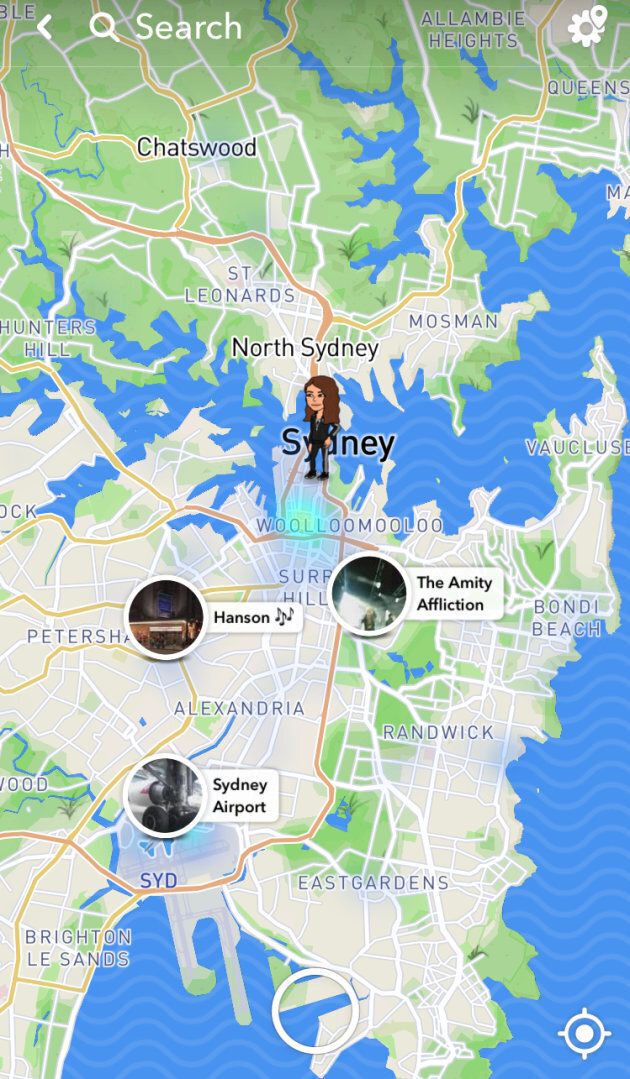 The map will automatically show your location and events closest to your current location.