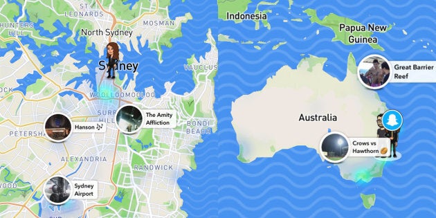 Snapchat Launches Snap Map So You Can Track Your Mates On A Map Huffpost Australia Life