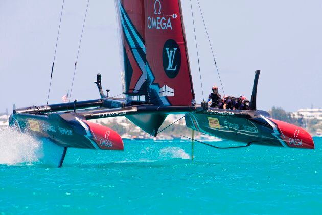 These boats literally fly. And we mean literally literally. It's only the foils that touch the water.