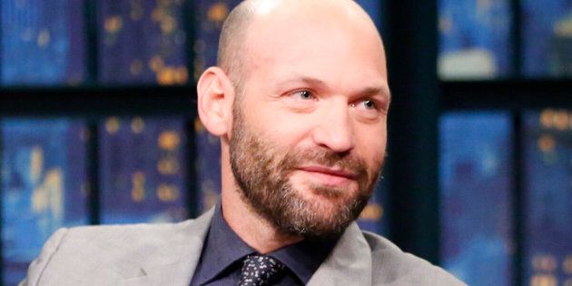 LATE NIGHT WITH SETH MEYERS -- Episode 414 -- Pictured: (l-r) Actor Corey Stoll during an interview with host Seth Meyers on September 7, 2016 -- (Photo by: Lloyd Bishop/NBC/NBCU Photo Bank via Getty Images)
