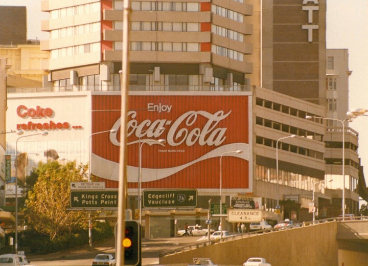 The Kings Cross Coke sign as it appeared from 1974-1989.