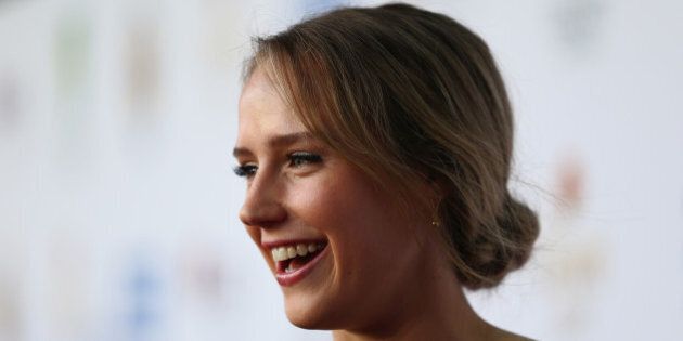 SYDNEY, AUSTRALIA - JANUARY 27: Ellyse Perry of Australia arrives ahead of the 2015 Allan Border Medal at Carriageworks on January 27, 2015 in Sydney, Australia. (Photo by Robert Cianflone/Getty Images)