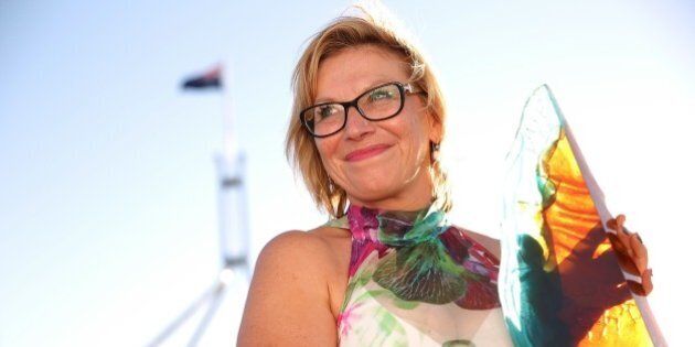 CANBERRA, AUSTRALIA - JANUARY 25: 2015 Australian of the Year Rosie Batty poses during the 2015 Australian of the Year Awards at Parliament House on January 25, 2015 in Canberra, Australia. (Photo by Stefan Postles/Getty Images)