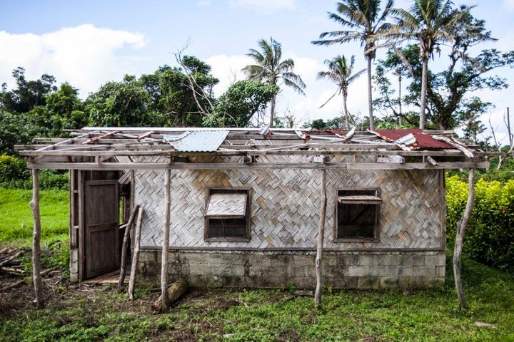 Original building of Loubukas Kindergarten destroyed in Cyclone Pam.