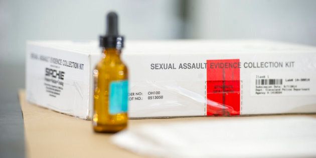 A sexual assault evidence collection kit from the Ohio Bureau of Criminal Investigation Laboratory. 
