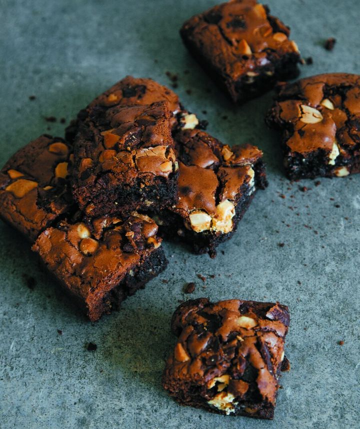 Fudgy, gooey brownies with a hint of salty, smoky bacon.