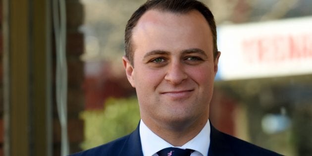 Tim Wilson got emotional talking about his fiance of seven years, Ryan, in his maiden speech to Parliament on Wednesday.