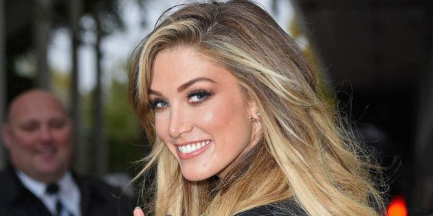 Photo by: KGC-143/STAR MAX/IPx 2015 10/5/15 Delta Goodrem is seen outside the ITV London Television Centre Studios. (London, England, UK)
