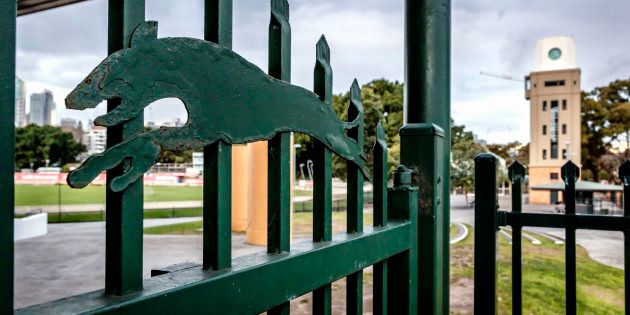 The gates are closed at Wentworth Park, Sydney, NSW.