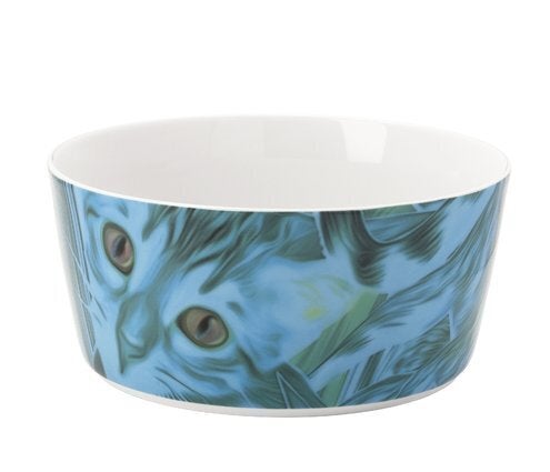 IKEA Blue Betta Fighting Fish Ceramic Bowl or Cup Giltig by Katie Eary 