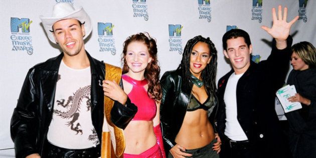 Vengaboys during 1999 MTV EMA Arrivals at The Point Depot in Dublin, Ireland. (Photo by Jeff Kravitz/FilmMagic, Inc)