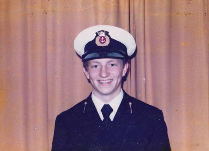 Kevin Fletcher in his Navy uniform.