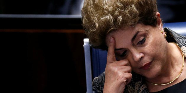 Brazil's suspended President Dilma Rousseff attends the final session of debate and voting on Rousseff's impeachment trial in Brasilia, Brazil, August 29, 2016.