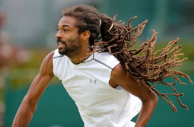 Germany's Dustin Brown has got style on his side with all that hair.
