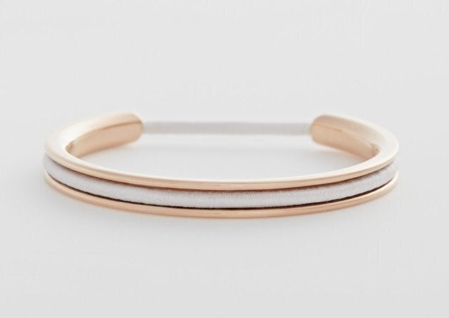 The bangle comes in three metals -- gold, silver and rose gold (pictured here).