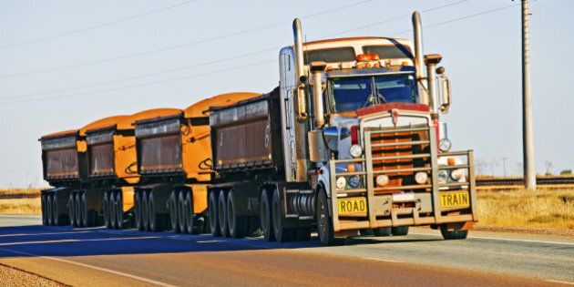 Truck with iron ore, Port Hedland, Western Australia.