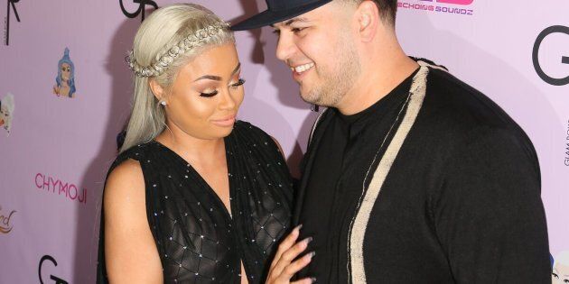 HOLLYWOOD, CA - MAY 10: Blac Chyna and Rob Kardashian attend Blac Chyna's birthday celebration and unveiling of her 'Chymoji' Emoji Collection at Hard Rock Cafe on May 10, 2016 in Hollywood, California. (Photo by JB Lacroix/WireImage)