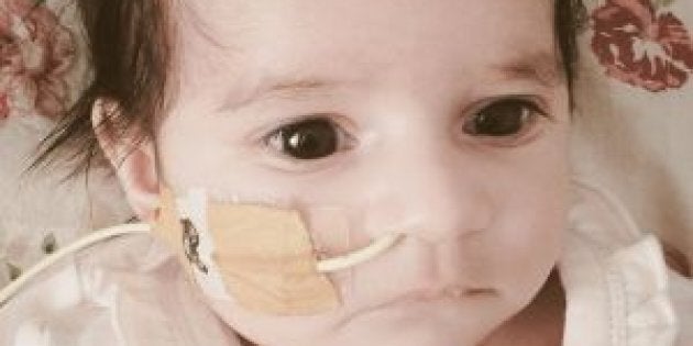 Baby Amelia was left with brain damage after she was given laughing gas instead of oxygen shortly after she was born.