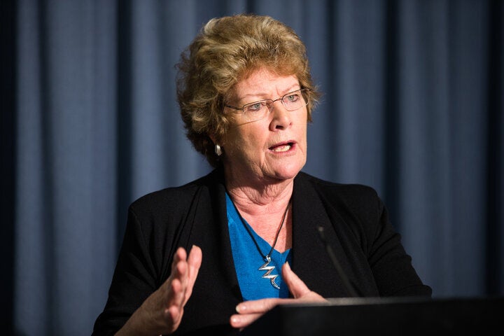 Health Minister Jillian Skinner addressing the media on the interim report into the Bankstown-Lidcombe Hospital medical gas error and the final report into the underdosing of chemotherapy patients at St Vincent's Hospital