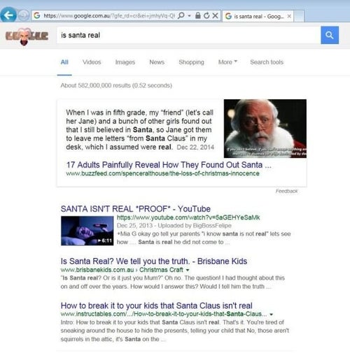 What Happens When Kids Google Is Santa Real HuffPost News