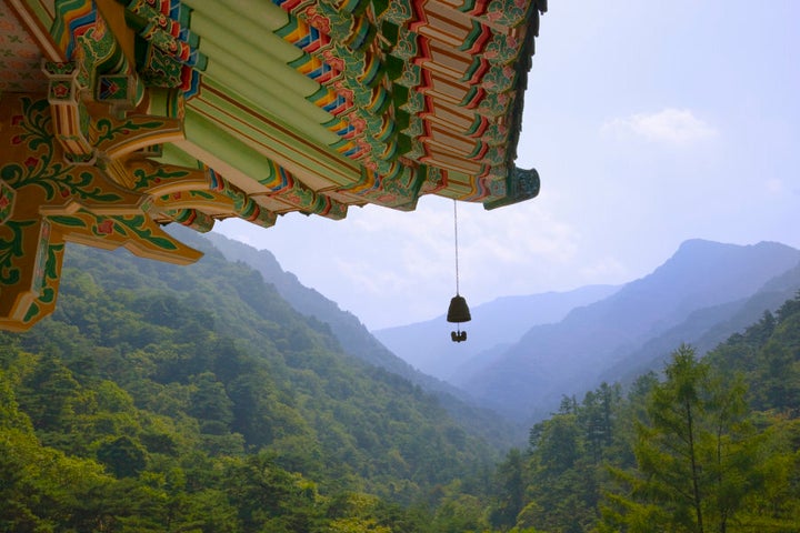 Pavilion in Myohyang Mountains, North Korea