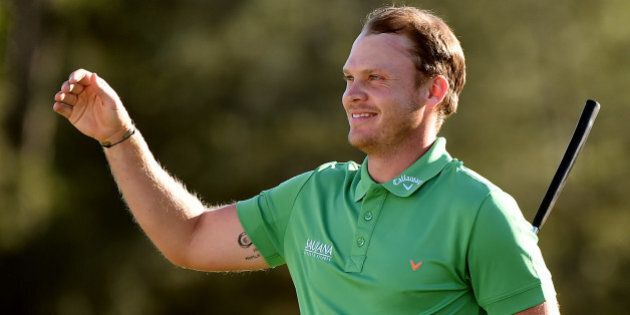 AUGUSTA, GEORGIA - APRIL 10: Danny Willett of England reacts after finishing on the 18th green during the final round of the 2016 Masters Tournament at Augusta National Golf Club on April 10, 2016 in Augusta, Georgia. (Photo by Harry How/Getty Images)