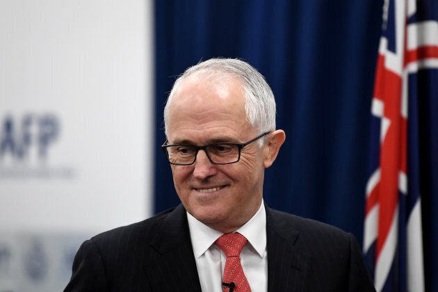 Australian Prime Minister Malcolm Turnbull takes questions from the media after visiting the digital forensics lab at Australian Federal Police headquarters in Sydney on Friday, July 14, 2017. (AAP Image/Keri Megelus) NO ARCHIVING