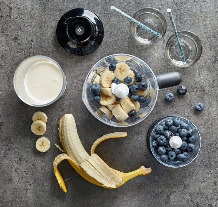 If the taste of protein powder is off-putting, try blending it with some banana, blueberries and yoghurt.