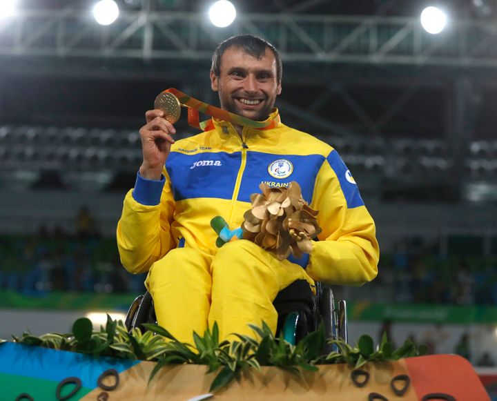 Anton Datsko won the Wheelchair Fencing and was silver medallist in the smiling.
