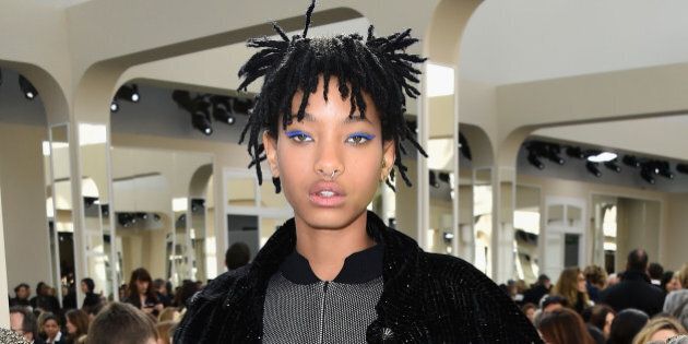 PARIS, FRANCE - MARCH 08: Willow Smith attends the Chanel show as part of the Paris Fashion Week Womenswear Fall/Winter 2016/2017 on March 8, 2016 in Paris, France. (Photo by Rindoff/Le Segretain/Getty Images)