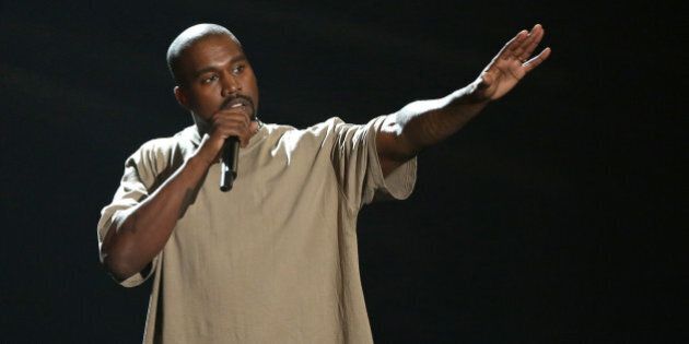 Kanye West accepts the video vanguard award at the MTV Video Music Awards at the Microsoft Theater on Sunday, Aug. 30, 2015, in Los Angeles. (Photo by Matt Sayles/Invision/AP)
