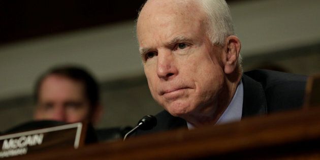 U.S. Senator John McCain (R-AZ) attends the Senate Armed Services Committee hearing on worldwide threats on Capitol Hill in Washington, U.S., May 23, 2017. REUTERS/Yuri Gripas