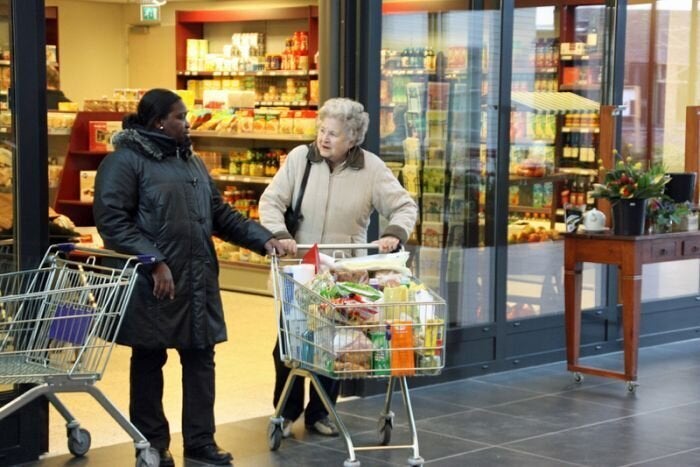 De Hogeweyk village in the Netherlands for people with dementia.